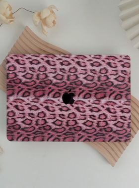 粉色豹纹壳苹果电脑保护套适用于MacBook Pro 14 2025MacBook M1 Pro 13 Air 13 MacBook M2 Air 15 外壳