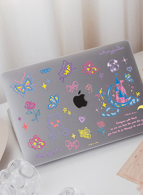 蝴蝶城堡 Mac壳Mac13.6寸M1保护套air15寸电脑壳pro13