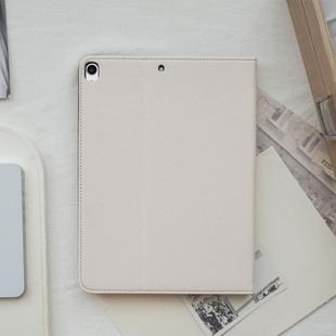 Air711寸Air713寸2025iPad11寸 12.9寸壳Pro11平板壳带笔槽2025款 白荔枝皮皮革iPad壳iPadAir10.2 10.9