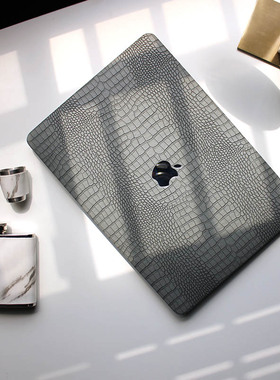 冷灰色PU皮革笔记本电脑Mac壳16寸保护套Pro 13.3寸电脑壳M1 13寸