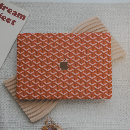 托特纹橘橙款2024新款苹果电脑保护套适用于macbookprom113保护壳笔记本air15macm2air13macbookpro16寸外壳