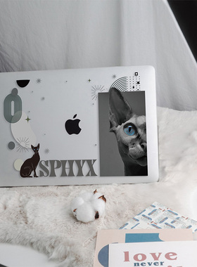 无毛猫个性电脑壳macpro/M1 13寸电脑壳air13保护壳M2Mac15/16寸