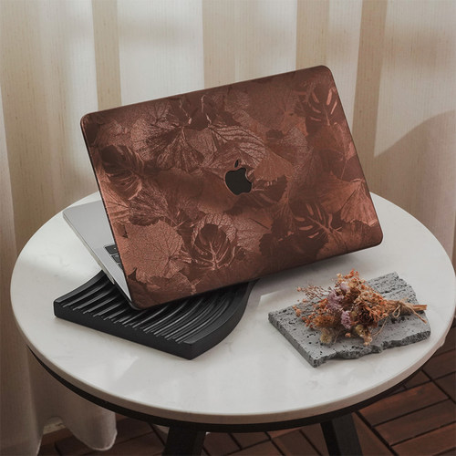 雷雕皮革红棕苹果电脑保护套适用于MacBookProM4 142024MacBookM1Pro13Air13MacBookM2M3Air15Mac独特电脑壳
