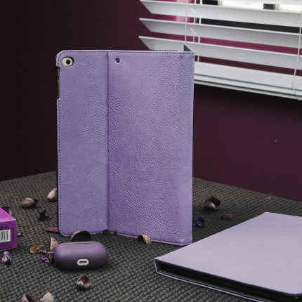 藤紫色iPad壳ipadmini6/5/4寸iPadPro2020/2021版11寸保护套简约2025Air611寸/Air613寸/iPad11带笔槽保护壳