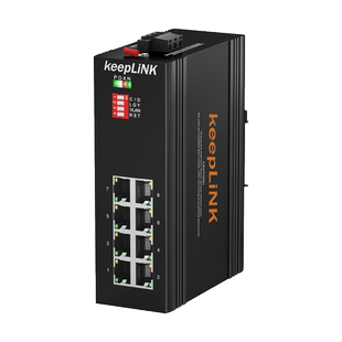 keepLINK 工业级以太网交换机8口千兆非管理型导轨式 KP-9000-65-8GT