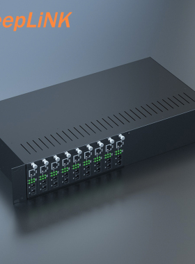 keepLINK友联14槽机架 不含光纤收发器 双电源稳定供电 KP-9000-2U-2P-3S14