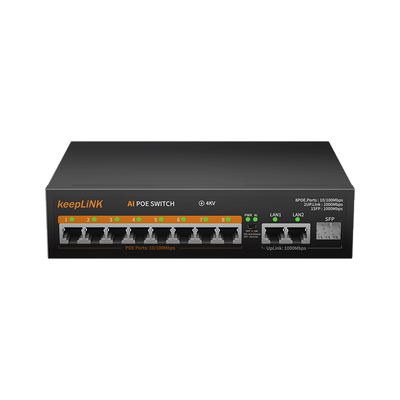 keepLINK全千兆10口POE交换机