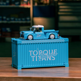 PB品铂复古皮卡车海风骑士集装箱八格车拼装积木玩具汽车模型礼物