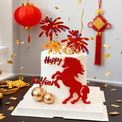 2026新年千里马蛋糕装饰翻糖模具