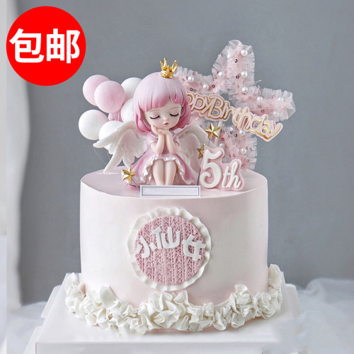 蜜雪儿蛋糕装饰摆件天使宝贝安妮