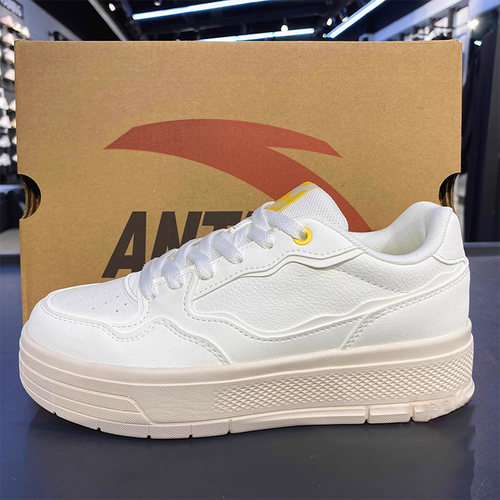 安踏果冻厚底增高板鞋女夏季新款9百搭休闲运动小白鞋子122538037