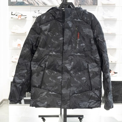 安踏六度芯冰甲羽绒服男火山岩3连帽冬季新款保暖外套152547943N