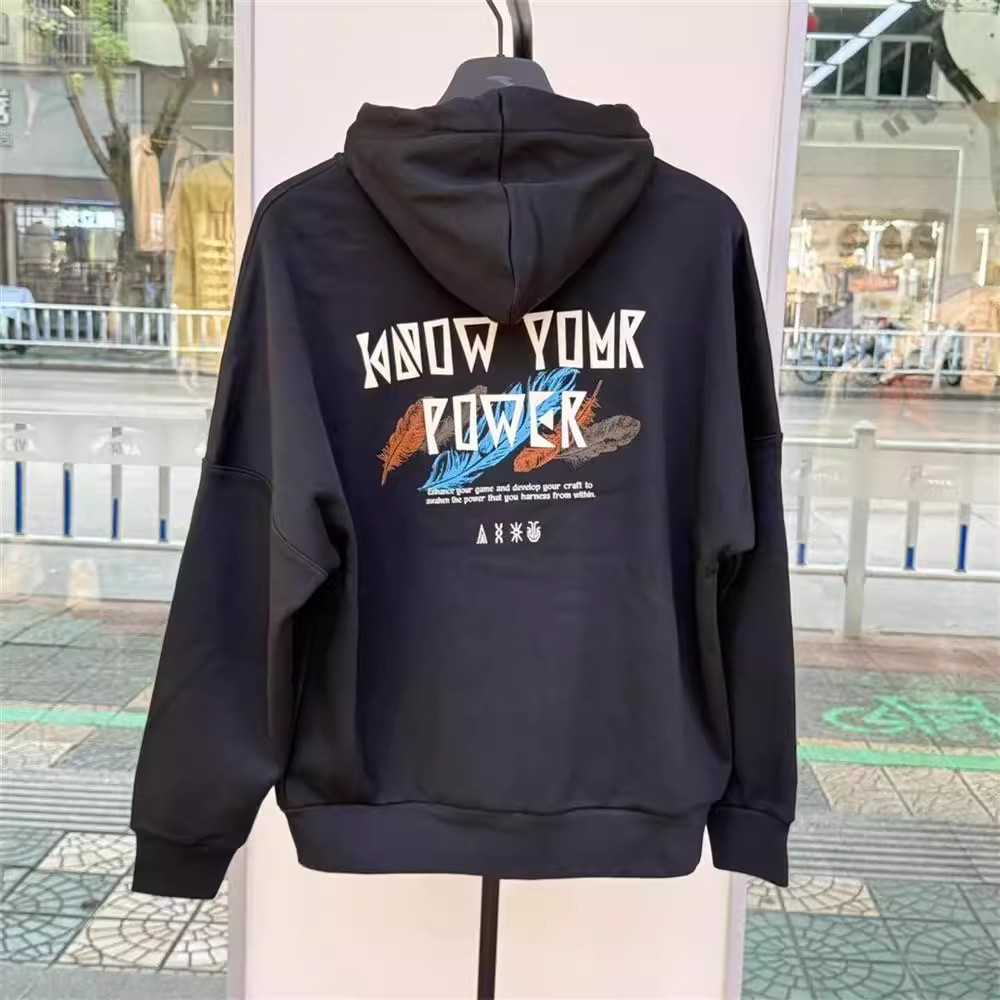 安踏卫衣男加绒连帽凯里欧文美式9纯棉运动外套头开衫172541708N