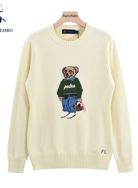 保罗彼得门店款毛衣新款女针织衫套头卡通圆领时尚毛衫MJCD39490