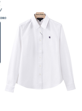 保罗彼得春秋装新款女士休闲长袖衬衫白色专柜同款衬衣CWDA58903