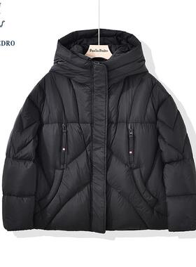 保罗彼得冬季新款女士连帽羽绒服外套时尚保暖面包服SCDD76430