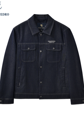 保罗彼得2025秋季新款男士牛仔短外套休闲宽松单宁夹克REECJ00320