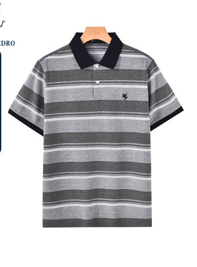 保罗彼得夏装新款男士商务时尚休闲短袖POLO衫T恤上衣THDB41240