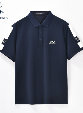 保罗彼得2025夏季男短袖POLO衫专柜同款舒适简约百搭CUEB53260