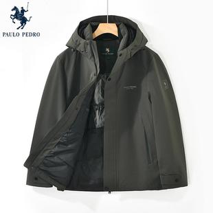 连帽鹅绒服外套加厚工装 RTDD75591 男士 保罗彼得2024年冬装 服 新款