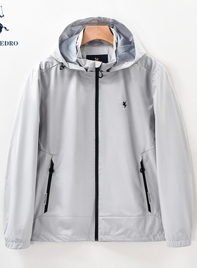 保罗彼得2025年春装新款男可拆卸帽夹克专柜休闲短外套BJEA73651