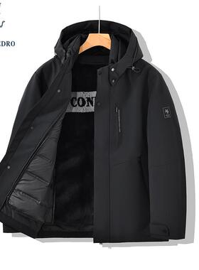 保罗彼得冬季新款男士可拆卸羽绒服两件套90鸭绒厚外套RTDD75600