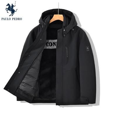 保罗彼得冬季新款男士可拆卸羽绒服两件套90鸭绒厚外套RTDD75600