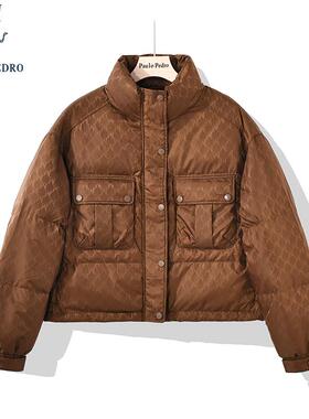 保罗彼得冬季新款女士立领羽绒服外套时尚保暖面包服RQDD76370