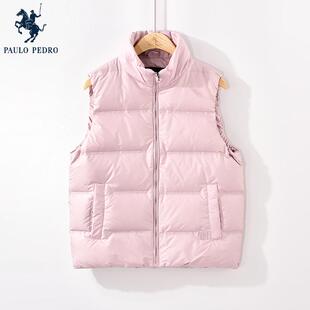 保罗彼得秋冬装新款女羽绒马甲拉链立领专柜90鸭绒外套SKDD76201