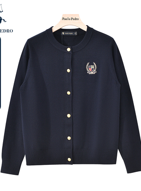 保罗彼得2025年春秋新款女士长袖针织衫专柜款开衫外套MFDC34670