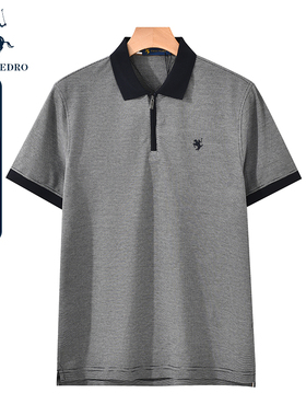 保罗彼得夏季新款男士时尚休闲短袖POLO衫专柜T恤上衣NCDB41300