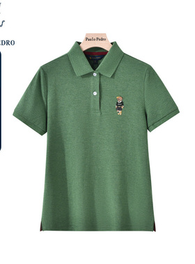 保罗彼得2025年夏装新款女士商务休闲短袖POLO衫T恤上衣TBDB40441