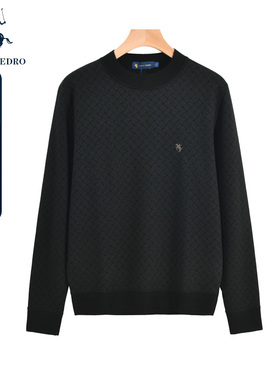 保罗彼得门店秋冬新款男式毛衫针织衫百搭长袖圆领毛衣MFCC34331