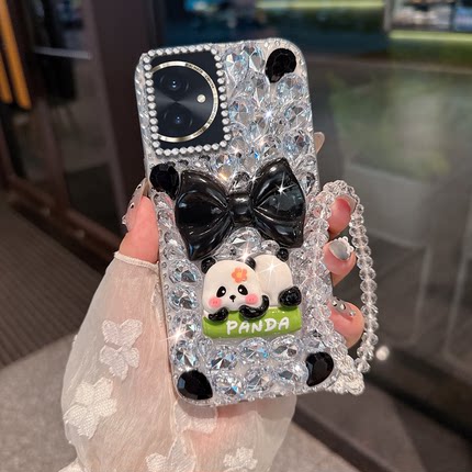 高级卡通满钻奢华适用荣耀100手机壳外壳60Pro防摔9x镶钻X30MAX透明X10MAX水钻90GT全包GT新品300女款50Pro