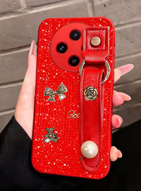 2026马年红色新款腕带适用vivoX100手机壳过年VIVOX70喜庆Y200i网红Y200+软X200ultra外壳Y300GT结婚X100S