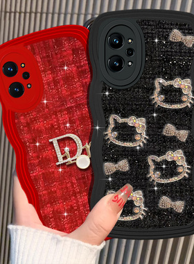 红色新年针织布艺小香风适用realme真我GT2手机壳本命年V11S外壳GT大师版冬天V13喜庆GT 高级感GTNeo5/2025年