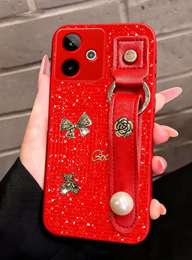 2026马年红色新款腕带适用realme真我GT7手机壳喜庆11冬天V11外壳11硅胶大师版带支架12X保护套10春节 5G新品