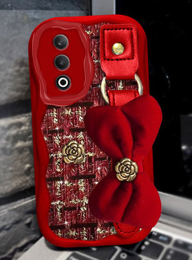 红色新年本命年针织小香风适用OPPOK12手机壳春节Reno6新品10布艺11网红K9结婚A2x蛇年8过年A2保护套7/2025年