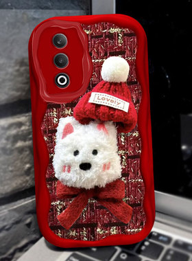 2025红色新年毛绒适用OPPOK12手机壳女款K10x春节A3i外壳Reno11过年K10保护套A2本命年3元气版喜庆K10活力版