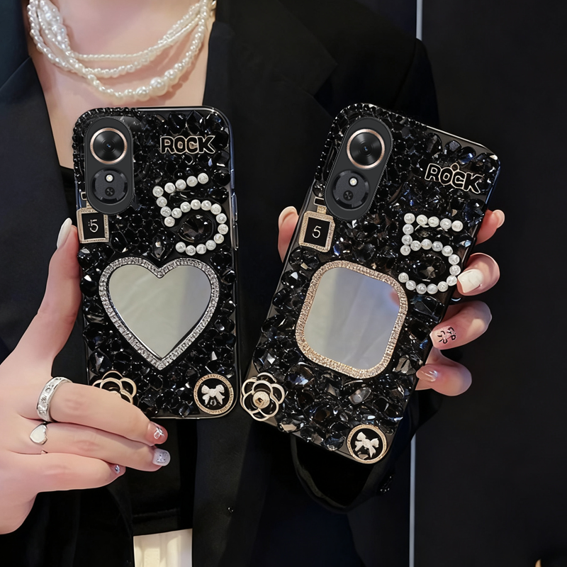 高级奢华水钻带镜子，时尚单品，仙女必备