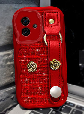 红色针织新年本命年适用iQOOZ9手机壳春节X80Pro高级感9S过年Y70s结婚X100女款Y77 5G新款11喜庆Y31s冬天