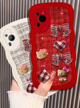 蛇年新年本命年红色学院风适用荣耀200手机壳高级感X50新款Play6T喜庆华为畅享9Plus布艺畅玩9A春节200Pro