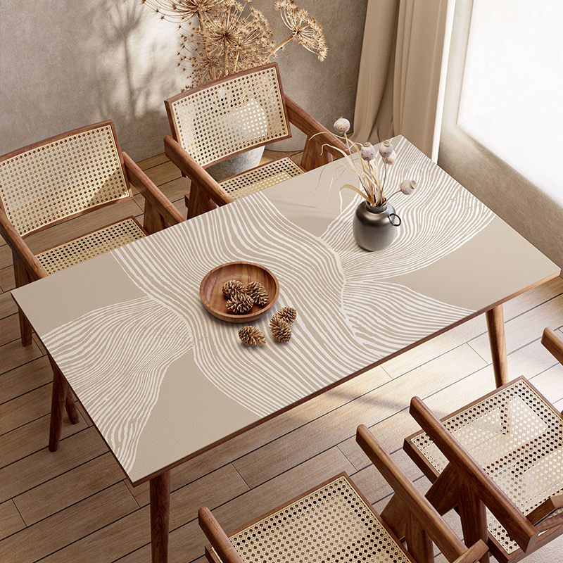 侘寂风硅胶皮革餐桌垫