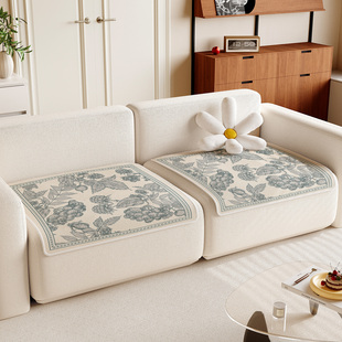 冰丝沙发垫夏季新款客厅高级感分片式防滑坐垫单人位一片式坐椅垫