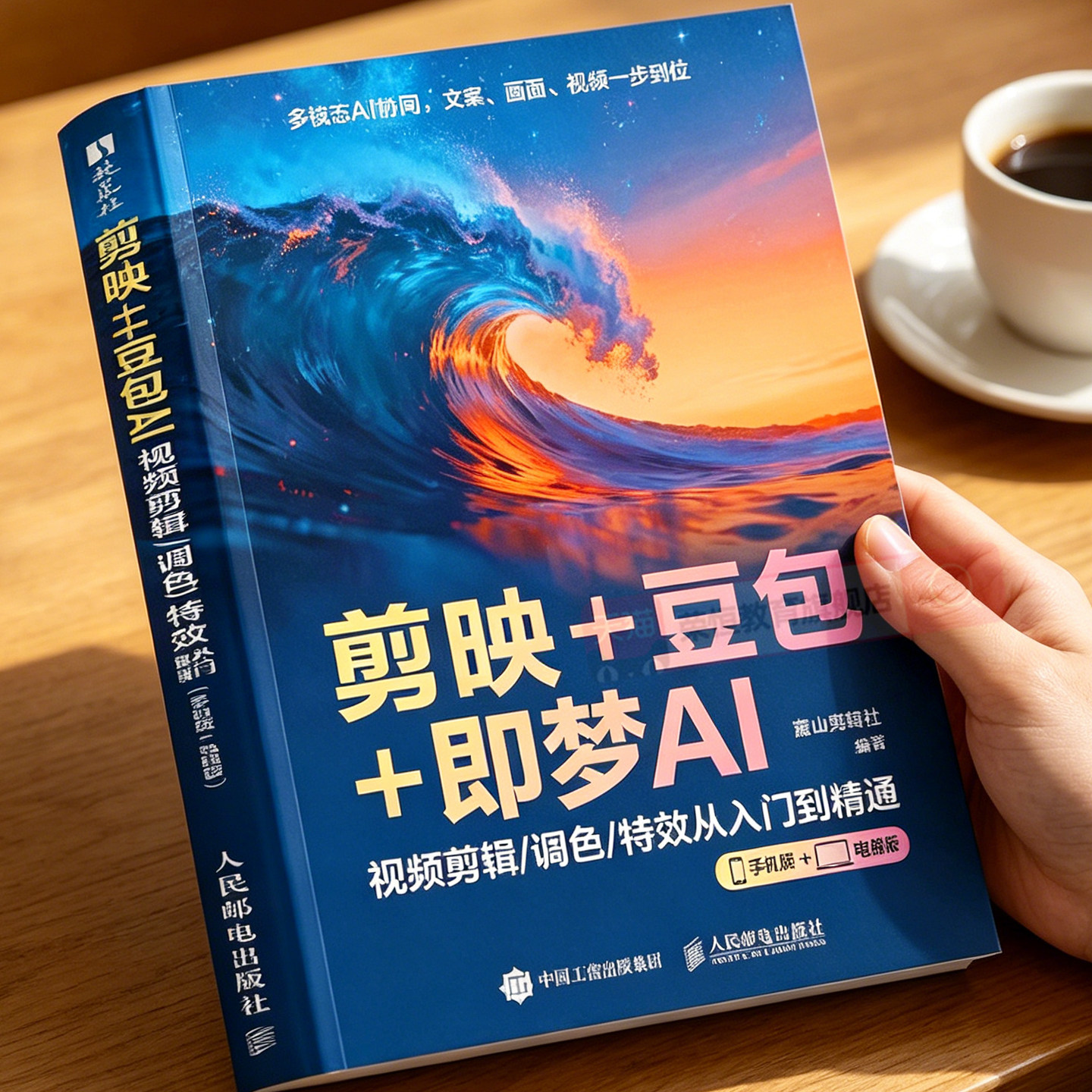 剪映+豆包+即梦AI视频剪辑/调色/特效从入门到精通：手机版+电脑版AI视频创作指南从入门到精通剪辑剪影短视频教程书籍