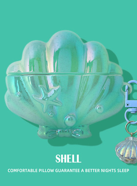 适用于airpodspro2保护套airpods4保护壳3苹果蓝牙耳机套盒蓝色贝壳airports4四代airpod硅胶ipod软pro2二代