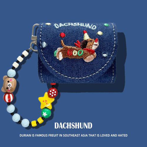 适用于oppo encoclip保护套OPPO蓝牙耳机Enco Clip保护壳防摔air4pro连体耳机套free4耳机壳2i复古牛仔布X3