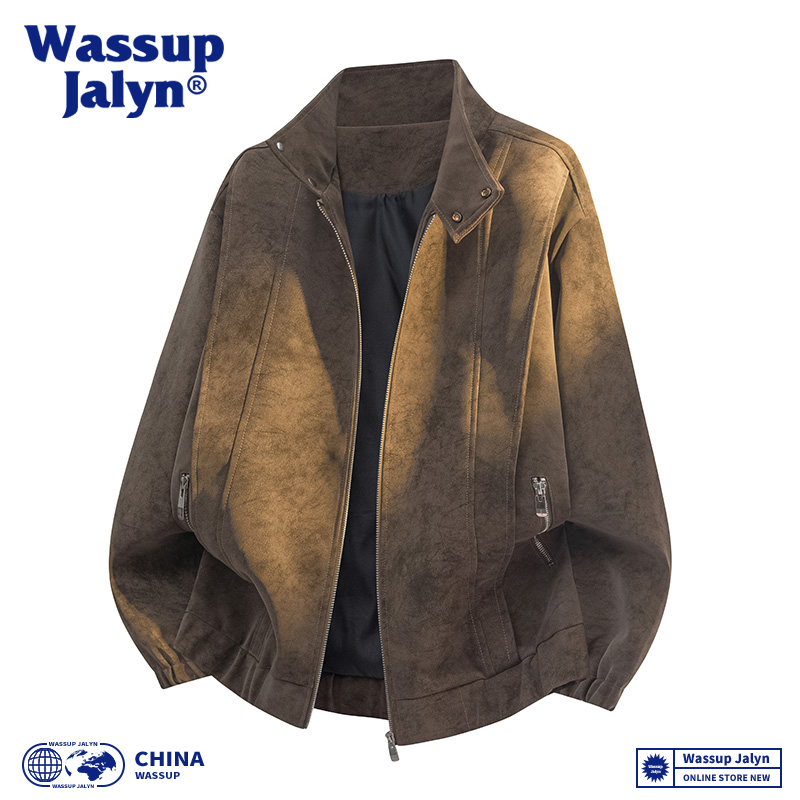 WASSUPJALYNN美式pu皮衣夹克