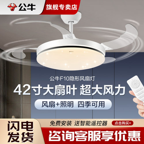 led风扇灯公牛现代简约
