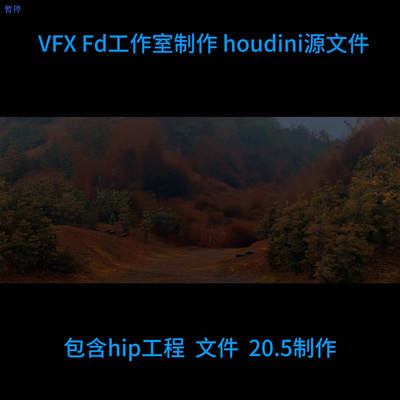 houdini20.5写实山洪场景 Arnold渲染 自动发货